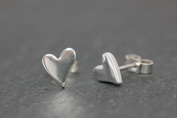 Shiny Squishy Heart Ear Studs