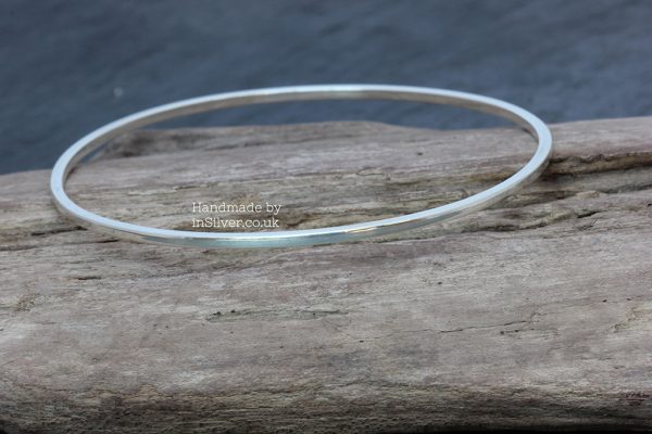 Square Wire Bangle - Plain