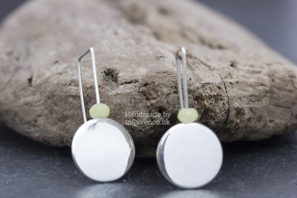 Yellow Kyanite Shiny Coin Earrings