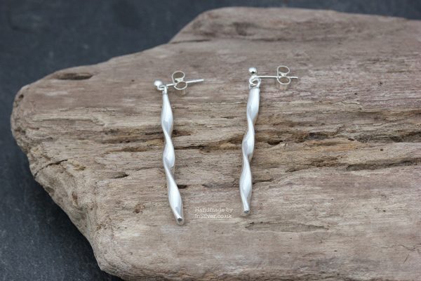 Ribbon Twist Drop Earrings